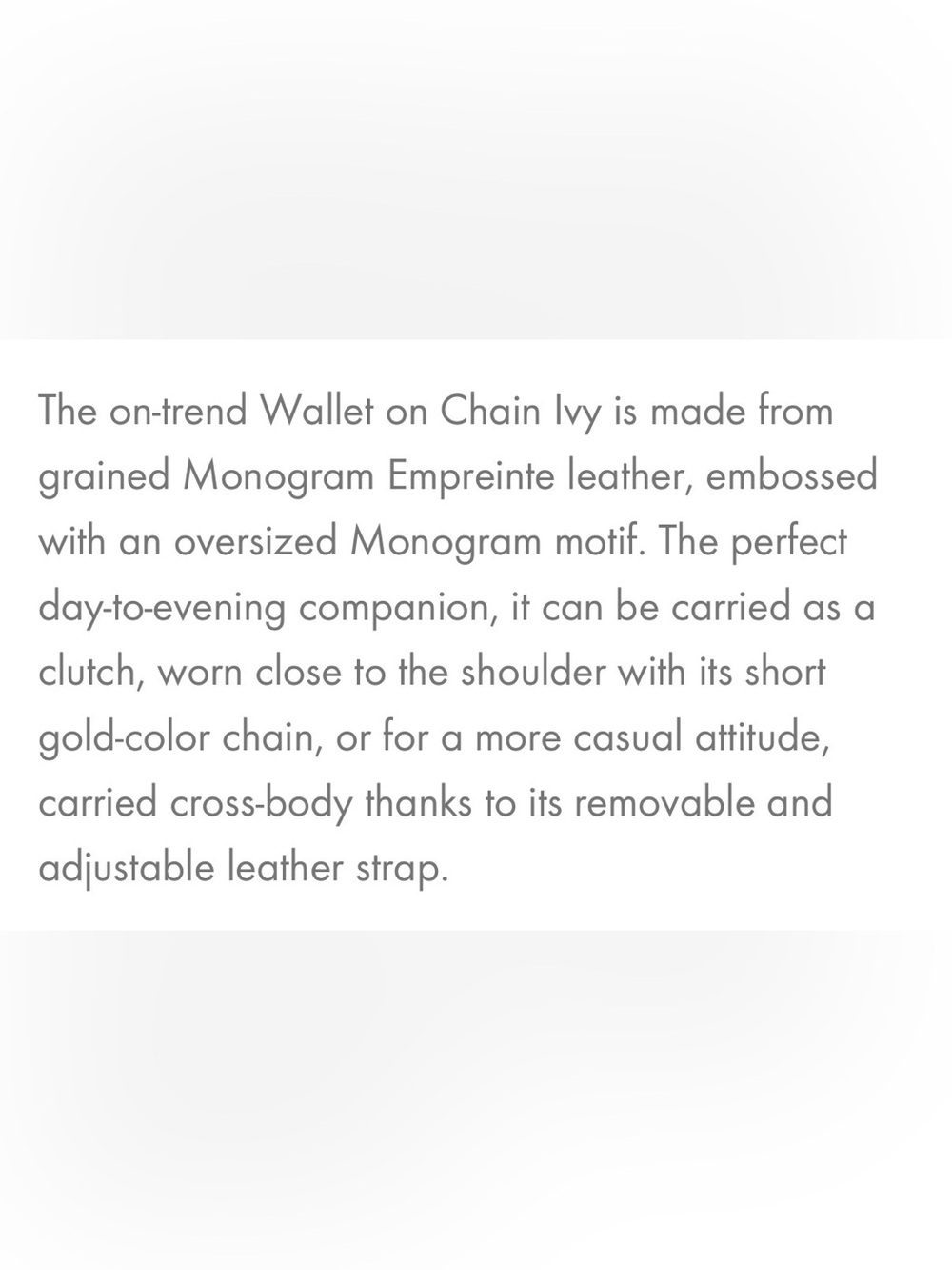 AUTHENTIC Louis Vuitton Empreinte Wallet On Chain Ivy - Picture 13 of 15